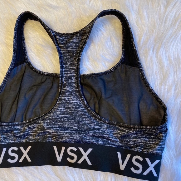 VSX Sport Victoria’s Secret Sports Bra Womens Size Large Gray Wireless Racerback - Picture 6 of 6